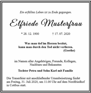 Traueranzeige TR 29, 79x80mm, Doppelrahmen
