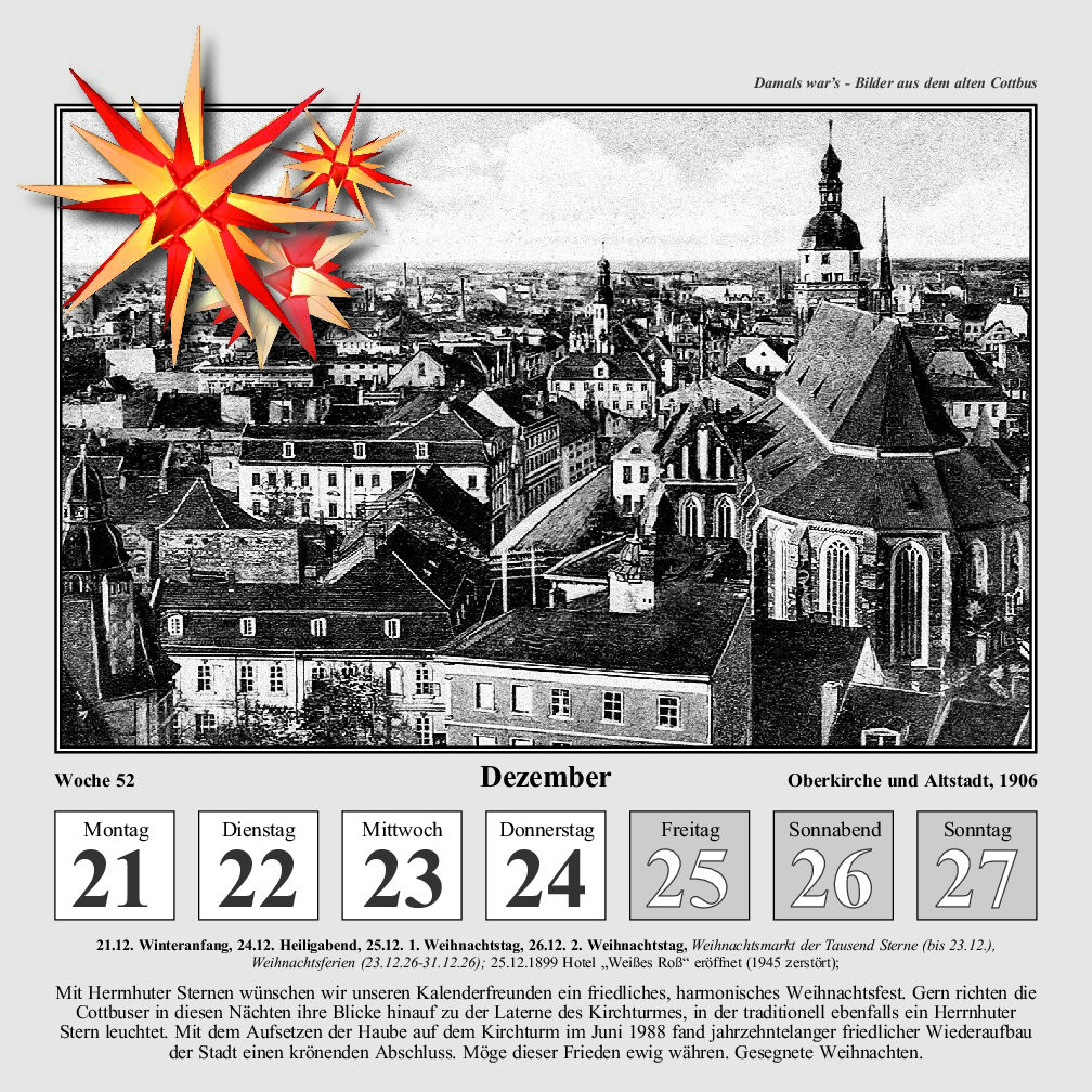 Damals war´s - Wochenkalender 2026: Bilder aus dem alten Cottbus 4 Damals war´s - Wochenkalender 2026: Bilder aus dem alten Cottbus – Bild 4